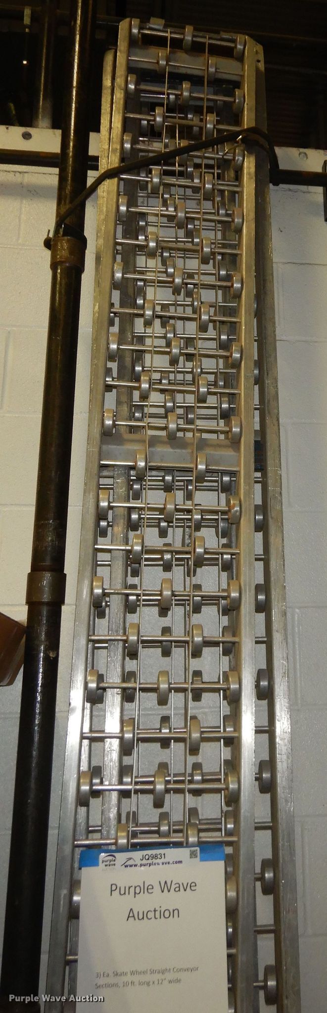 (3) 10'L x 12"W roller conveyors in Emporia, KS Item JQ9831 sold