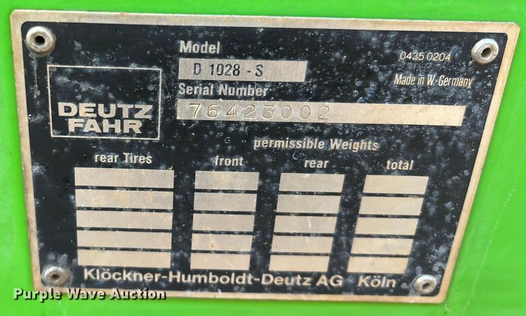 image for item DQ5094 1986 Deutz Allis 7145  tractor