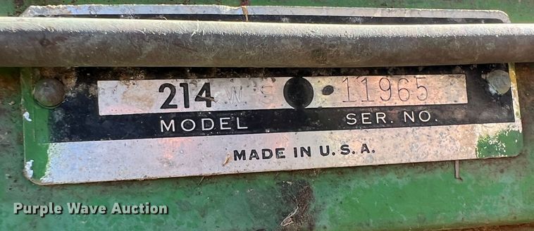 image for item ID9422 John Deere 214WS  small square baler