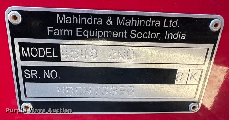 image for item JU9651 Mahindra 4540  tractor