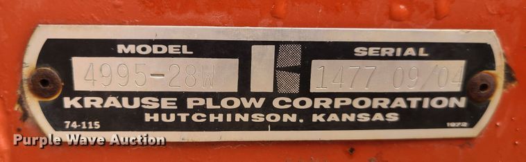 image for item JW9741 2004 Krause 4995-28W  double off-set disk