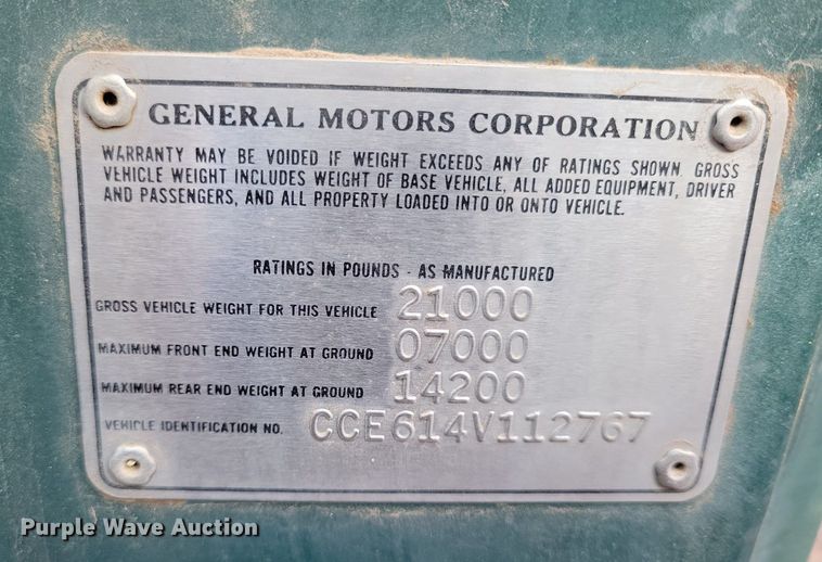 image for item LG9480 1974 Chevrolet C60  grain truck