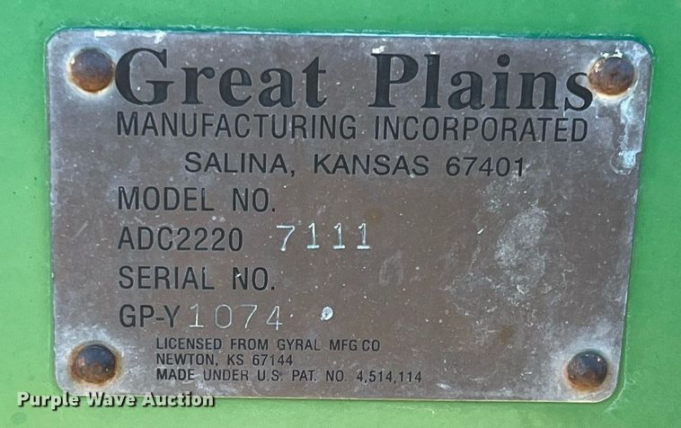 image for item ML9817 Great Plains NTA3010  no-till air seeder