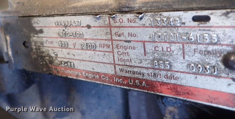 image for item DQ5019 1988 White GMC WIA  semi truck