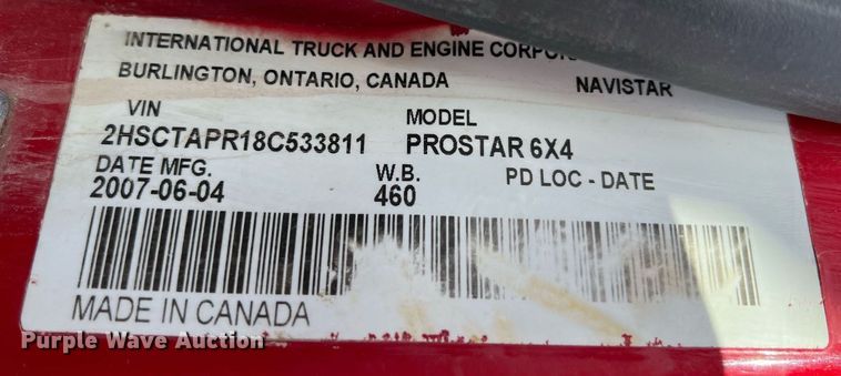 image for item ID9455 2008 International ProStar  semi truck