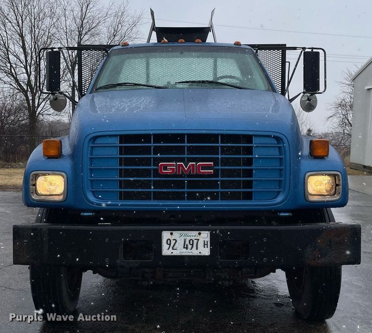 image for item MA9847 2002 GMC C6500  dump flatbed truck