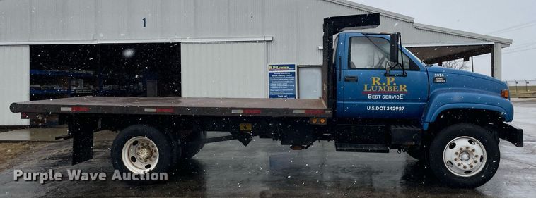 image for item MA9847 2002 GMC C6500  dump flatbed truck