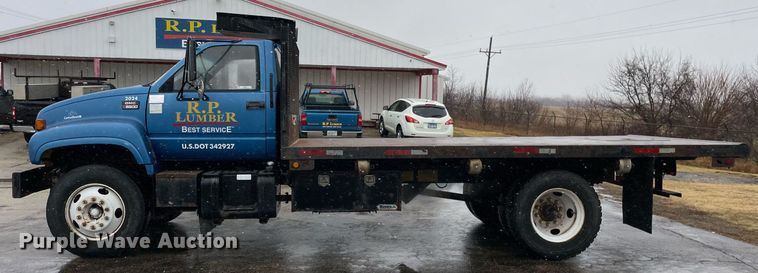 image for item MA9847 2002 GMC C6500  dump flatbed truck