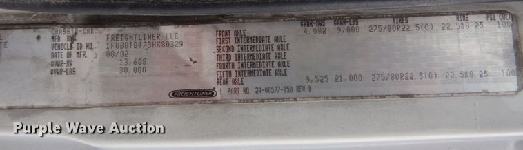 image for item MJ9989 2003 Freightliner FL70  semi truck