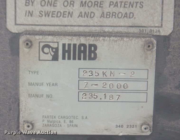 image for item MJ9992 2000 Chevrolet C8500  crane truck