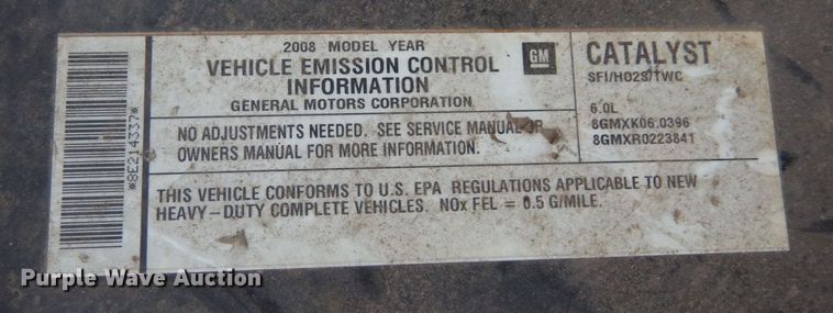 image for item AF9297 2008  Chevrolet Silverado 2500HD LT  Ext. Cab pickup truck