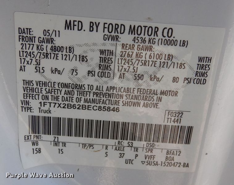 image for item DF8299 2011 Ford F250 Super Duty  SuperCab pickup truck