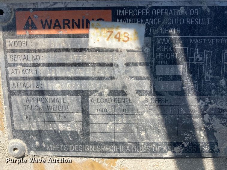 image for item DJ6142 Caterpillar GP50K  forklift