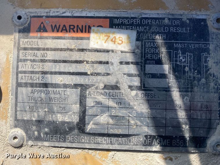 image for item DJ6142 Caterpillar GP50K  forklift