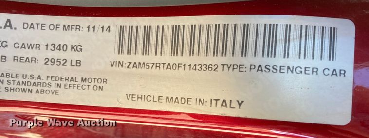 image for item DJ6147 2015 Maserati Ghibli SQ4