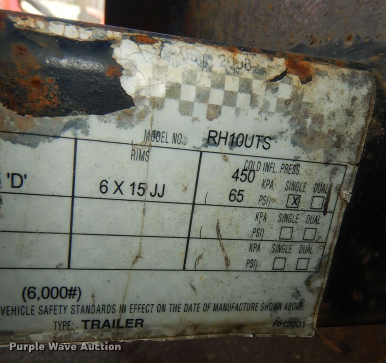 image for item DK7580 2008 Redi Haul RH10UT  utility trailer