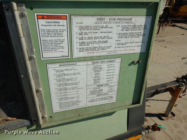 image for item DK7581 2004 Sullair 185  air compressor