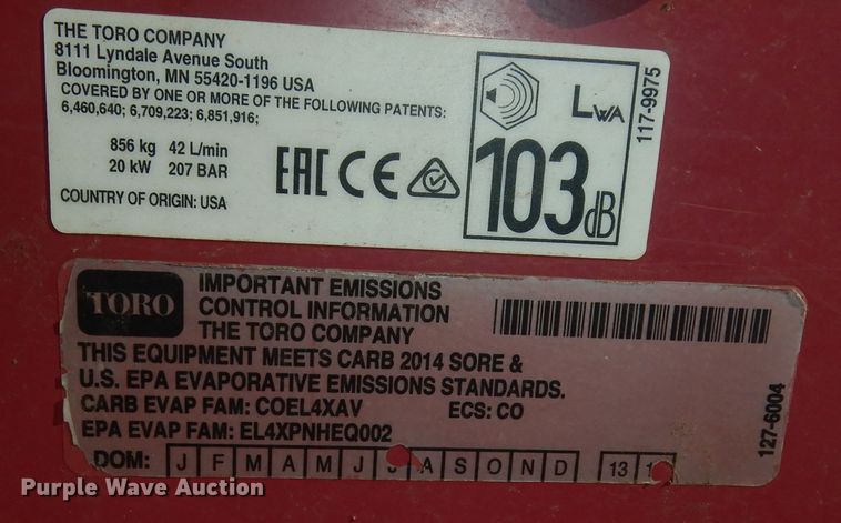 image for item DK7582 2014 Toro TX427  compact utility loader