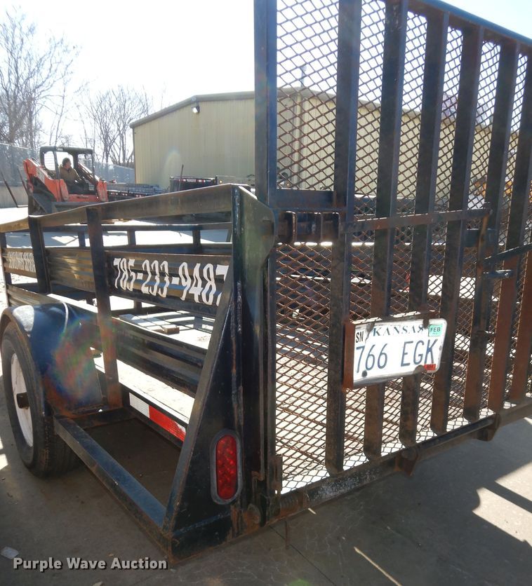 image for item DK7586 2011 Shop built  utility trailer