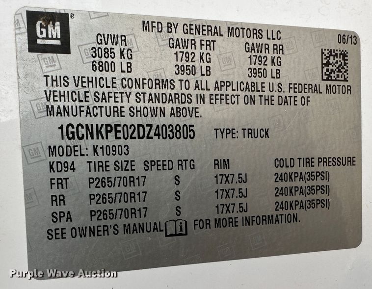 image for item DM2555 2013  Chevrolet Silverado 1500  flatbed truck