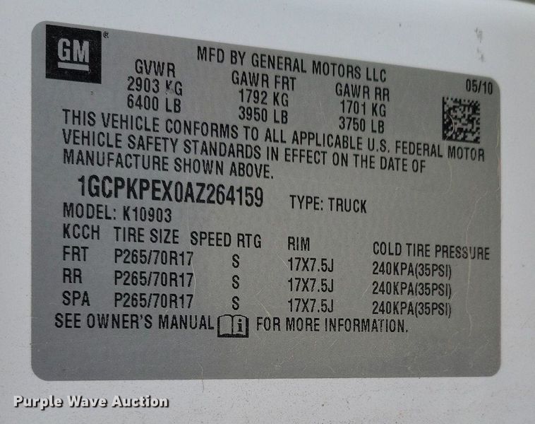 image for item DM8192 2010  Chevrolet Silverado 1500  pickup truck