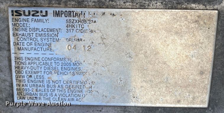 image for item DN8154 2005 Isuzu JW3S  box truck