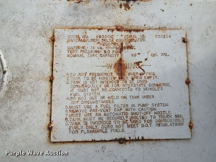 image for item DO3741 Delta Consolidated Industries 485000  fuel tank