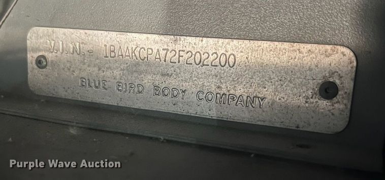 image for item DP3051 2002 Blue Bird TC2000  school bus