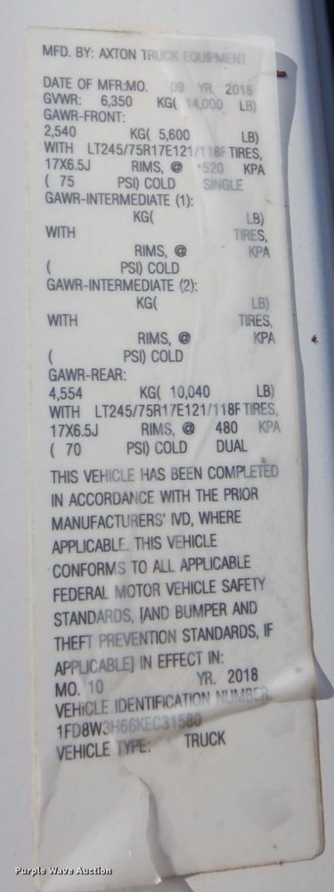 image for item DP8610 2019 Ford F350 Super Duty XL  Crew Cab utility bed pickup truck