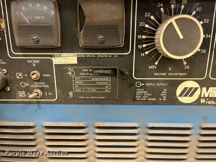 image for item DQ3959 (2) Miller Deltaweld 451 welder/generators