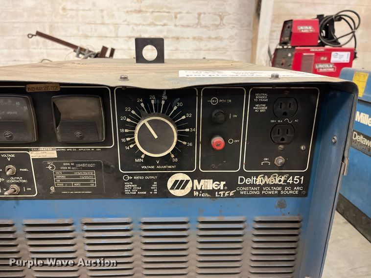 image for item DQ3959 (2) Miller Deltaweld 451 welder/generators
