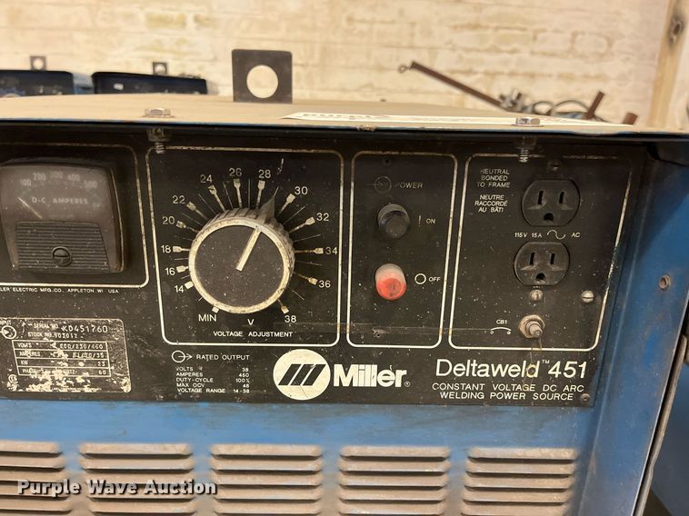 image for item DQ3960 (2) Miller Deltaweld 451 welder/generators