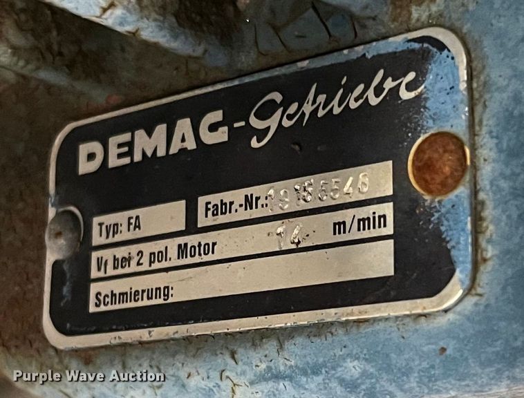 image for item DQ3961 Demag Powerlift  overhead hoist