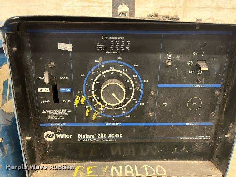 image for item DQ3962 (2) Miller Dialarc 250 welders