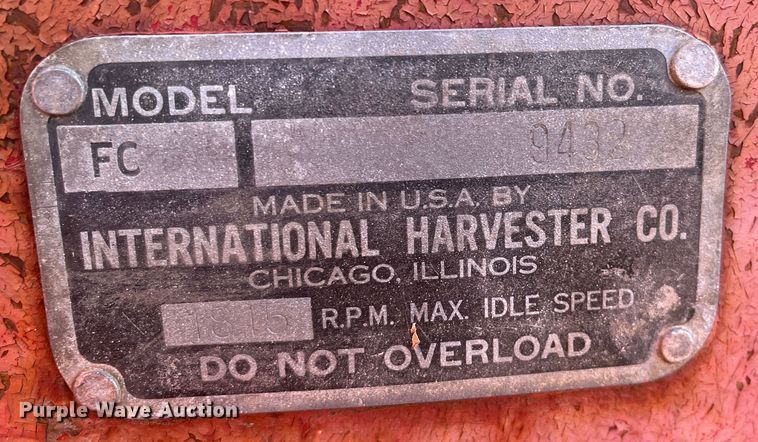 image for item DR7459 1948 IH Farmall C  tractor