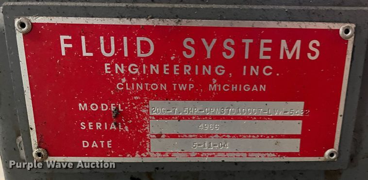 image for item DR7461 2004 Fluid Systems  hydraulic power unit