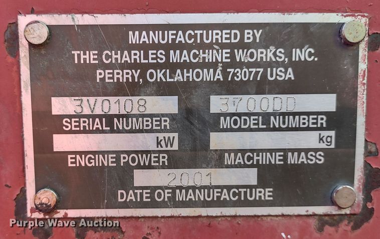 image for item DR8157 2001 Ditch Witch 3700  trencher