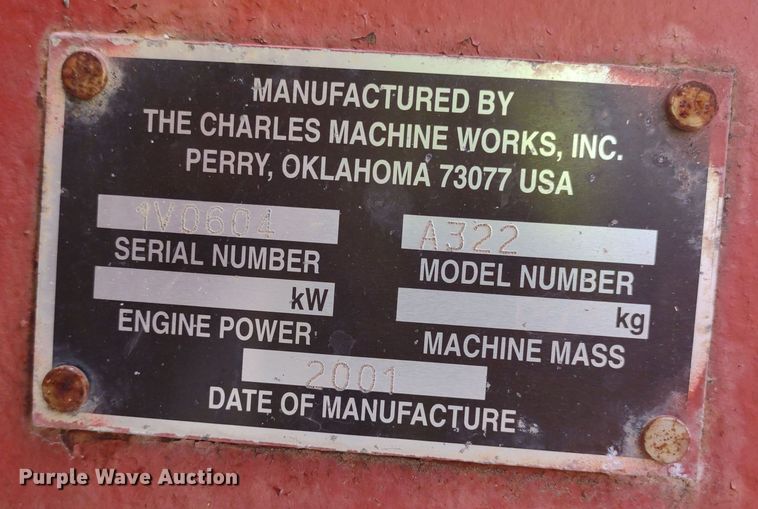 image for item DR8157 2001 Ditch Witch 3700  trencher