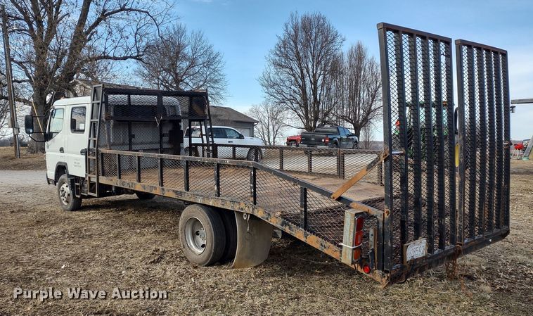 image for item DR8158 2014 Mitsubishi Fuso FE160  Crew Cab flatbed truck