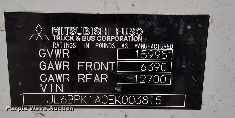 image for item DR8158 2014 Mitsubishi Fuso FE160  Crew Cab flatbed truck