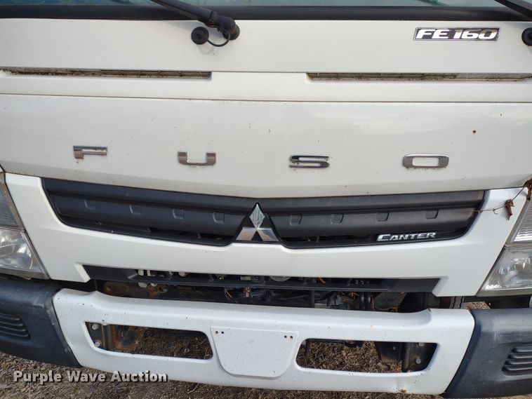 image for item DR8158 2014 Mitsubishi Fuso FE160  Crew Cab flatbed truck