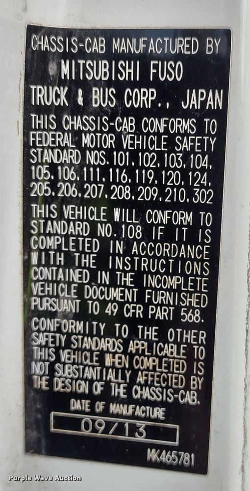 image for item DR8158 2014 Mitsubishi Fuso FE160  Crew Cab flatbed truck