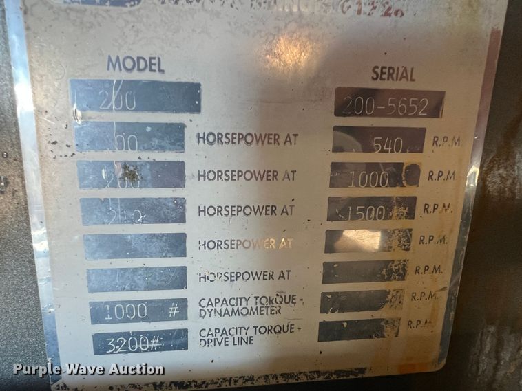 image for item ID9441 AW 200  dynamometer