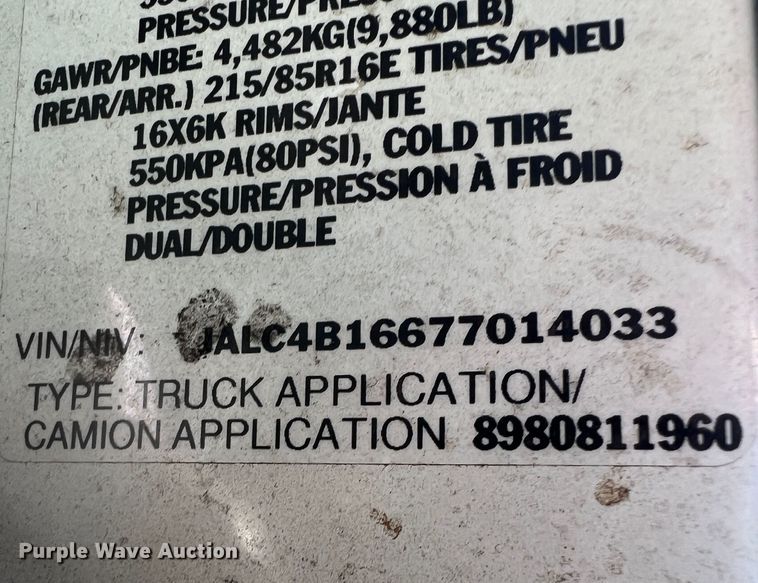 image for item ID9479 2007 Isuzu NPR  sprayer truck