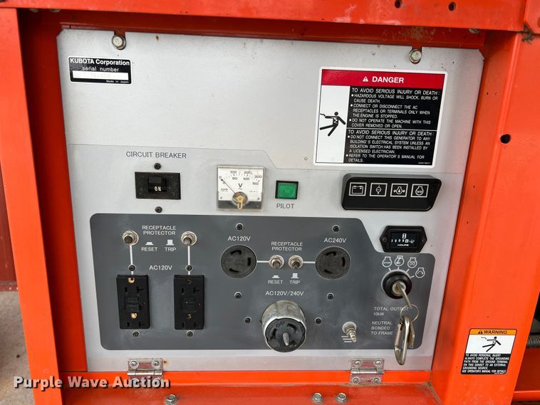 image for item ID9489 Kubota Lowboy II  generator