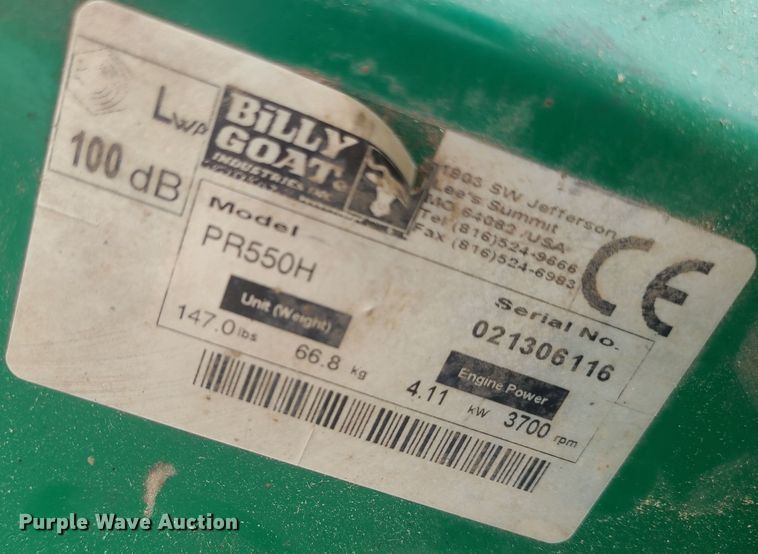 image for item JG9475 Billy Goat PR550G  power rake