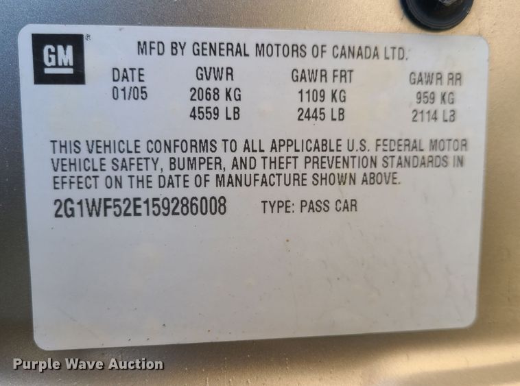 image for item JG9508 2006 Chevrolet Impala