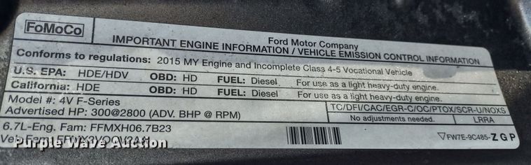 image for item JK9199 2015 Ford F450 Super Duty XLT  Crew Cab truck cab and chassis