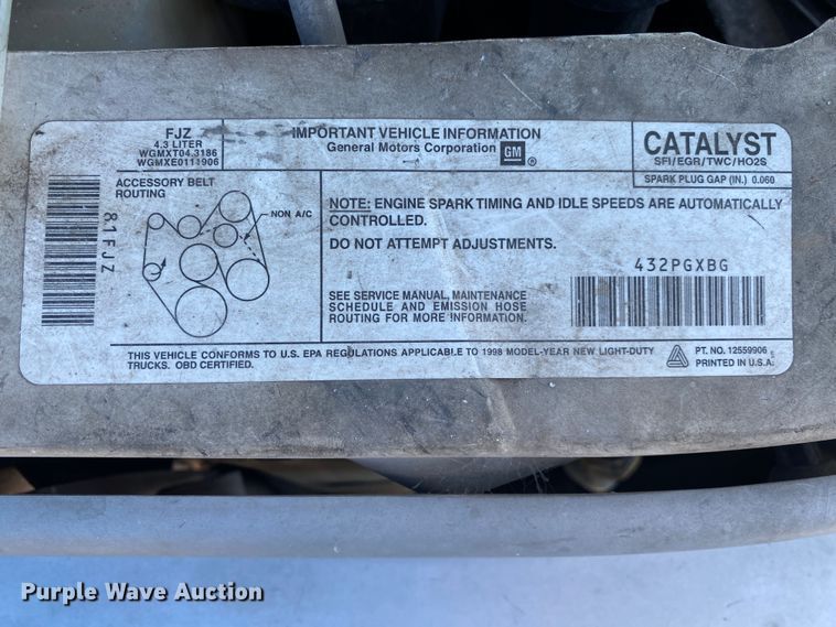 image for item JW9191 1998 Chevrolet Astro  van