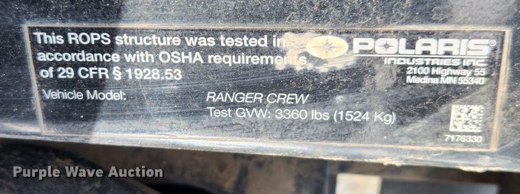 image for item KT9402 2011 Polaris Ranger Crew  utility vehicle